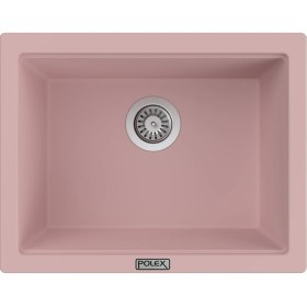 Resim POLEX Cristalüx Granit Evye P-09 Pembe Tezgah Altı Ve Tezgah Üstü Kare Mutfak Evyesi 55,5x43,5cm 