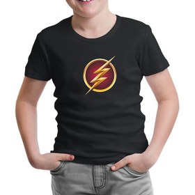 Resim Flash Siyah Çocuk Tshirt 