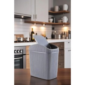 Resim Open Home Concept 6 Lt Çöp Kovası, Mutfak, Banyo, Tuvalet, Ofis Çöp Kutusu Gri 