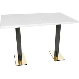Resim Beymobilya Karanfil Gold Werzalit Masa (80X140) (532345015) 