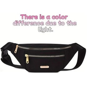 Resim Dream011 Siyah 1 Adet Hafif Crossbody Bel Çantası - Eller Serbest Cep Telefonu Zincir Kayışlı Siyah 