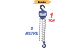 Resim Zincirli Caraskal 1 Ton 3 Metre El Vinci Yük Kaldırma Makinesi Dayanıklı Zincirli Ekipman Ceraskal 