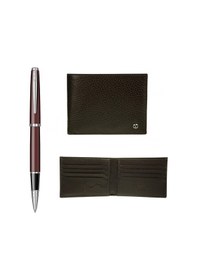 Resim Scrikss Vintage 53C Bordo Roller Kalem Ve Siyah Cüzdan Seti 