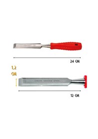 Resim Cer-pa Norm Plastik Saplı Düz Iskarpela - Ahşap Oyma Bıçağı - 12 Mm - 24 Cm. 