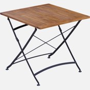 Resim Sunfun Moni Ferforje Ahşap Balkon Masası 