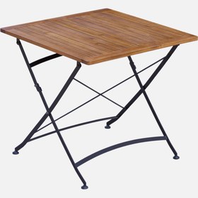 Resim Sunfun Moni Ferforje Ahşap Balkon Masası 