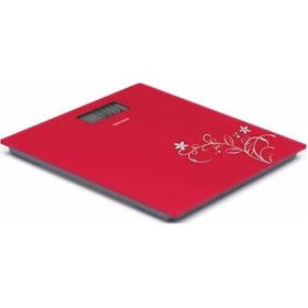 Resim Goldmaster GM-7175R Slimfit Beyaz Çiçekli Dijital Baskül 