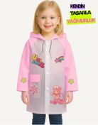 Resim Pembe Kendin Tasarla Kız Çocuk Yağmurluk Pembe 