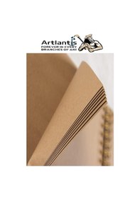 Resim A4 Kraft Eskiz Defteri Spiralli 50 Yaprak Karakalem Çizim Seti Hamur Silgi Fatih Dereceli Kalem Hobi Tasarım Seti Telli 