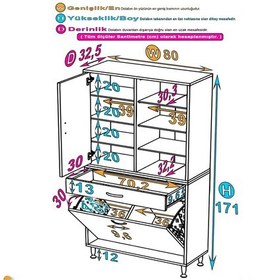 Resim Eliusta Rule Sepetli Banyo/mutfak Dolabı 80 Cm Genişliğe Sahip 80x171x32,5 Cm İki Sepetli Beyaz Dolap Beyaz 