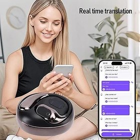 Resim AI Çeviri Kulakiçi Gerçek Zamanlı 80 Dil 14 Sesli Eşzamanlı Çeviriler 5 Saat Çalışma Süresi Gürültü Azaltma Kulaklık, Bluetooth Tercüman Kulaklık Tercüme Cihazı 