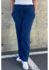 Resim Kadın Lacivert Keten Pantolon Lacivert 