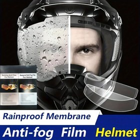Resim Motorsiklet Koruma Yağmurluk Filmi + Sis Önleyici Film Sis ve Yağmur Müdahalesine Veda Edin Yüksek Çözünürlüklü Kaymaz ve Aşınmaya Dirençli 
