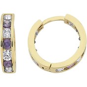 Resim Pirnus Diamond Altın Mor Taşlı Çocuk Küpe Gramı :1,63 
