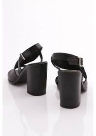 Resim Dgn 17-04 Kadin Topuklu Sandalet 17-04-2183-R1534 Siyah 