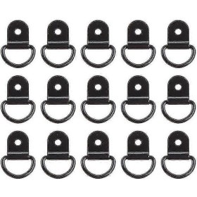 Resim Kamyon Römorku İçin 20 Adet Pratik Kargo Bağlama Halkası D Şeklinde Çekme Kancası 