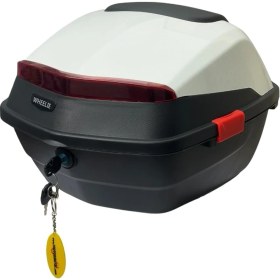 Resim Wheelıe XT88-W 32 Litre Motosiklet Arka Çanta Beyaz Parlak Su Geçirmez Abs Top Çift Kilitleme Üniversal 