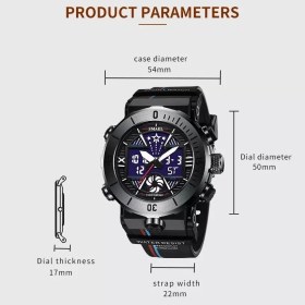 Resim Smael Erkek Kol Saati Analog Dijital Spor Moda Trend 8051Y Saat 