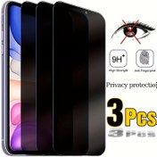 Resim 3 Adet iPhone 16 15 14 13 12 11 Pro Max 14 15 16 Plus 13 12 Mini için Anti-Gizlilik Ekran Koruyucu 9H Tam Kaplama Temperli Cam iPhone 11 14 15 16 Pro Max için 