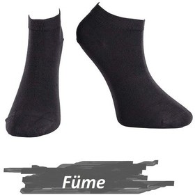 Resim Jiber Erkek Modal Likaralı Patik Çorap 6100 - 12 Adet Füme 
