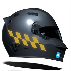 Resim Yaldızlı Gold Damalı Kask Motosiklet Sticker Takımı Çınar Extreme 