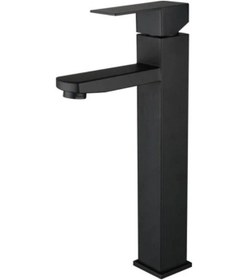 Resim İsaoğlu Yapı Çanak Lavabo Bataryası Siyah Lavabo Musluğu Mat Siyah Kare Çanak Bataryası Siyah 