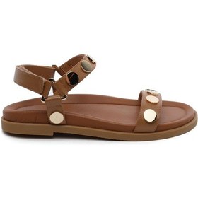 Resim Greyder 34511 Taba Hakiki Deri Kadın Sandalet-904 Taba 