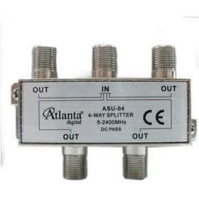 Resim Asu-04 1/4 4lü Uydu Bölücü Splitter 5-2400 Mhz 