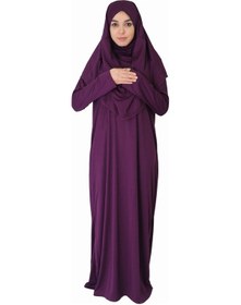 Resim Zehranaz Namaz Elbisesi Mürdüm Fermuarsız Namaz Elbisesi Mürdüm 