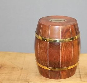 Resim Pirinç Detaylı Fıçı Kumbara Model 2 