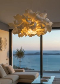 Resim Avf Atelier Eva Krem Sarkıt Avize KREM RENK 