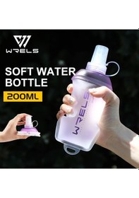 Resim Wrels Katlanabilir Silikon Yumuşak Şişe Su Şişesi Açık Spor Koşu Kamp Katlanır Purple 200ml Purple 200ml 