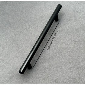 Resim Helen Mat Siyah Tv Ünitesi Vestiyer Yatak Odası Mutfak Dolap Çekmece Kulpu 160 Mm 5 Adet 