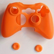 Resim Xahpower Xbox 360 Silikon Koruyucu Kılıf - Yumuşak, Kaymaz Kauçuk Cilt 2 Başparmak Tutacağı ile, Parlak Turuncu, Kontrol Cihazı Düğmeleri için Hassas Kesimler 