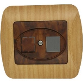 Resim Demirbağ Dmr Riva Maun Ahşap Desenli Data Prizi 