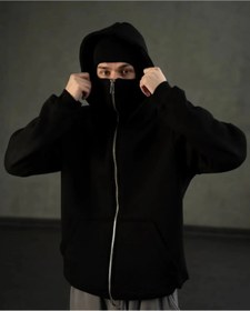 Resim Genel Markalar Kar Maskeli Ninja Unisex Sweatshirt Hırka 2iplik kalın polar 