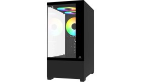 Resim Powerboost M5001B 500W 3*12CM Rainbow Fan USB 3.0 Seaview Matx Gaming Siyah Kasa 