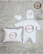 Resim yzc home size dair... Ty K32 Isimli Kız Bebek Yastık Tulum Şapka Eldiven Set 