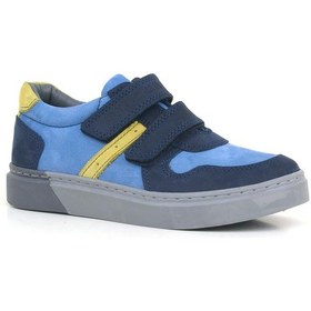 Resim Rakerplus Hakiki Deri Lacivert Cırtlı Erkek Çocuk Spor Ayakkabı 