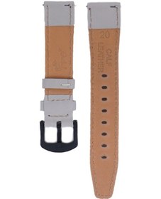 Resim Fro Lw38-43 20 Mm Hakiki Deri Düz Krem Kordon Siyah Toka 