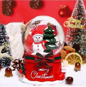Resim 13 Cm Işıklı Müzikli Kar Küresi Yeni Yıl Hediyesi Yılbaşı Kardan Adam Işıklı Müzikli Kar Küresi Yeni Yıl Kardan Adam Temalı Kar Küresi 01 