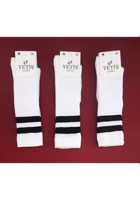 Resim Yetiş Socks Dizaltı Kız Çocuk Okul Çorabı 3'lü Paket Beyaz 