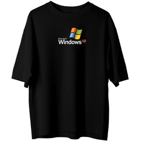 Resim Windows XP - Oversize T-Shirt - S / Siyah 