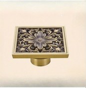 Resim Elmpaly 1 Adet Vintage Duş Gideri, Kare T Tipi Altın Ağı Filtreli Ev Dekorasyonu 