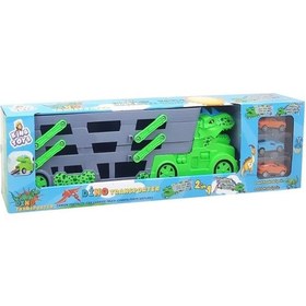 Resim 45 Cm 2 İn 1 Arabalı Dinazor Tır Yeşil 