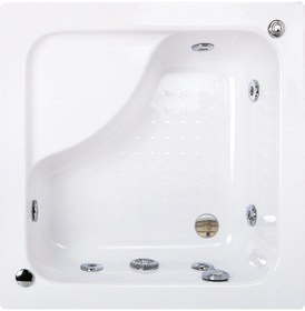 Resim Shower 100X100 Mına Kare Mini Küvet 