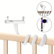 Resim Kolay Kurulumlu Esnek Kamera Tutucu - Silikon Tutma Kolu, Klipsli Magnezyum-Alüminyum Alaşımlı, 42.98 cm - Bebek Monitörleri ve İç Mekan Kameraları İçin Mükemmel, Çeşitli Modellerle Uyumlu, Dönebilir, Deliksiz, Güvenli Kamera Tutucu. 