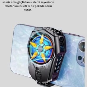Resim Oyunlar İçin Güçlü Telefon Soğutucu Fan Dijital Ekranlı 