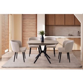 Resim Talin Masa, Arel Sandalye, Selenity, 120x70 Cappuccino 