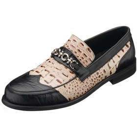 Resim 45-46-47-48-49-50 Numara Tr1071 Vizon -siyah Baskılı Deri Özel Seri El İşçiliği Rahat Şık Tasarım Premium Serisi Vizon 